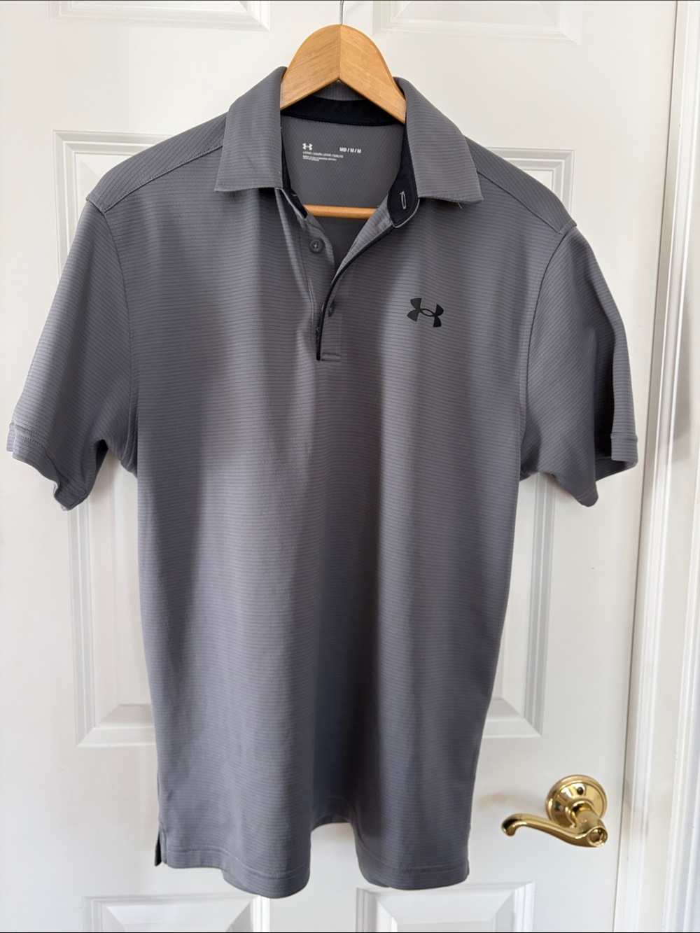 Under Armour Men's Gray Short Sleeve Polo